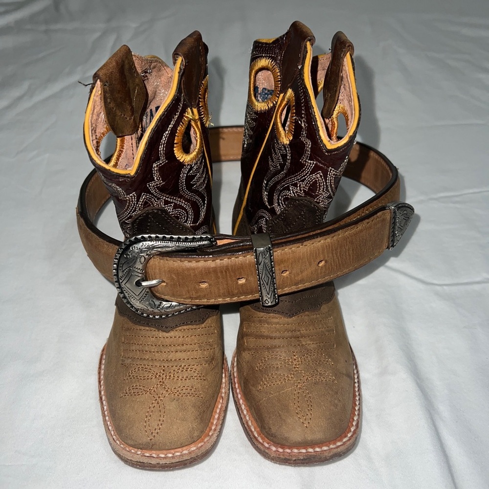 TODDLER COWBOY BOOTS WITH MATCHING BELT